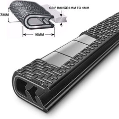 MYFAMIREA edge guard installation step illustrates easy press-on fit.