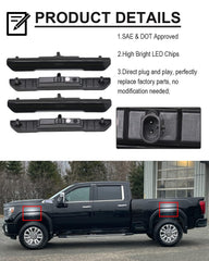Mynoway smoked-lens side-marker light for Sierra 2500HD/3500HD boosts daytime visibility.