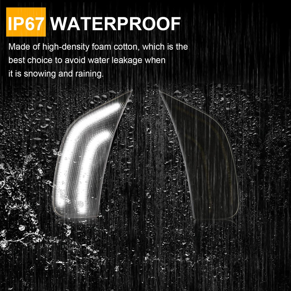 Mynoway smoked-lens LED side marker lamp on Suburban front left upgrade