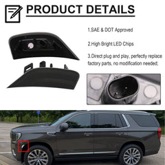 Mynoway smoked-lens LED side marker lamp on Suburban front right boosts daytime recognition