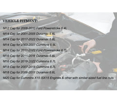 Mysttoo 20mm injector cap enables reliable connections for diesel engines.