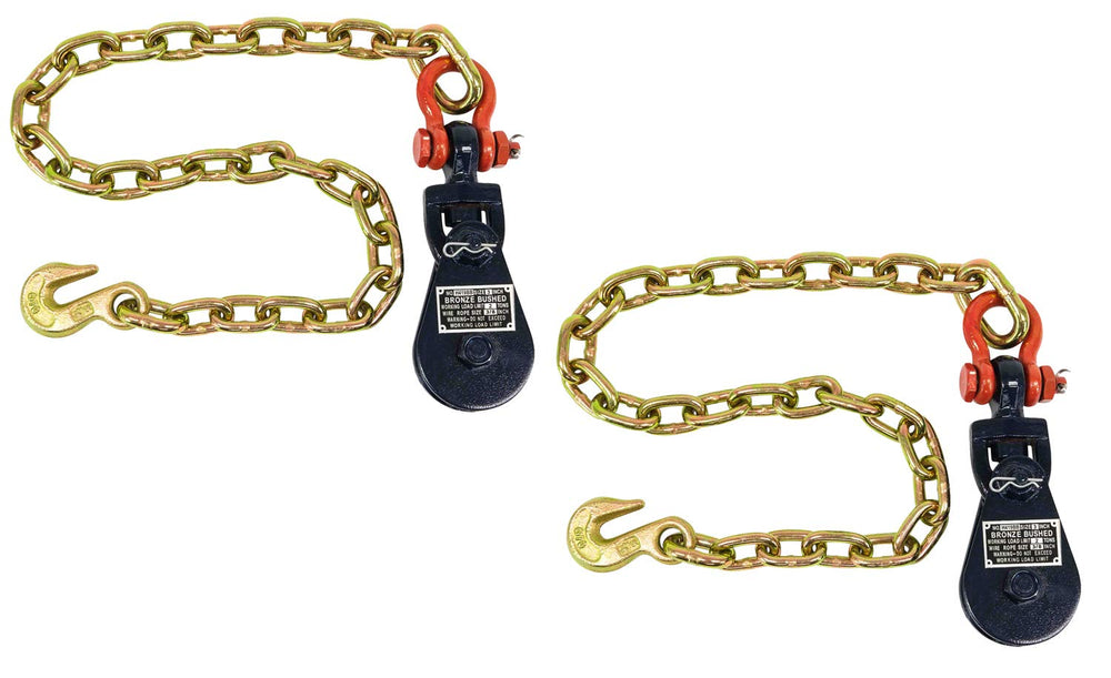 Mytee Products 2Ton snatch block with chain for heavy towing setups
