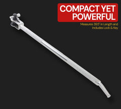 Mytee Products chrome-plated ratcheting winch bar adds durability for heavy-duty use.