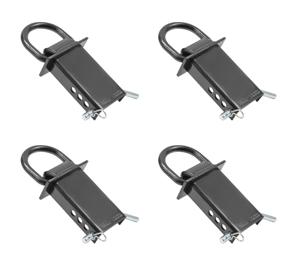 Mytee hitch pin with cotter pin enables quick height adjustments.