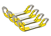 Mytee Products dog bone short strap pack of four for cargo securing.