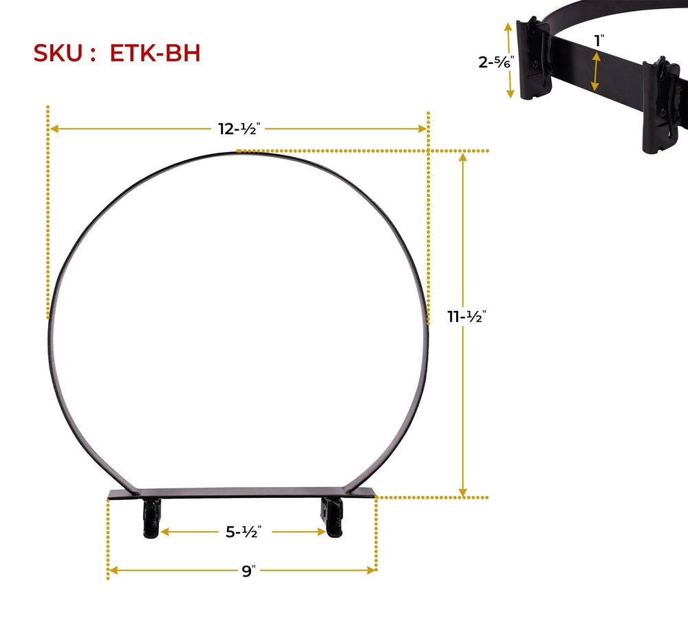Powder-coated Mytee bucket holder withstands busy workshop environments.