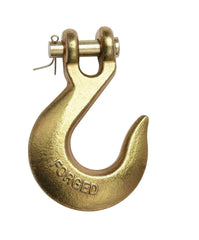 Mytee Products hook securing chain during trailer setup.