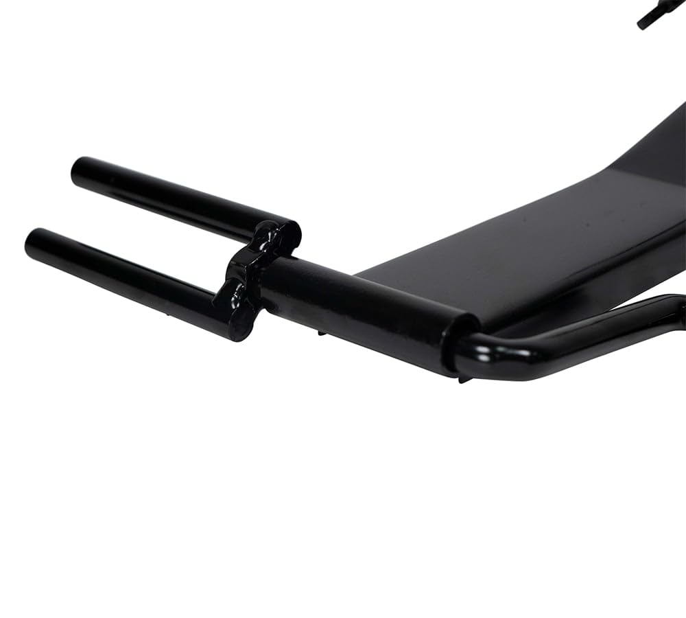 Mytee strap winder attached to a flatbed trailer during loading