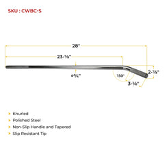 Close-up of the winch bar in action on a flatbed car hauler setup.