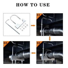 Myzpahn zinc-plated exhaust hanger highlighting corrosion resistance and long service life.