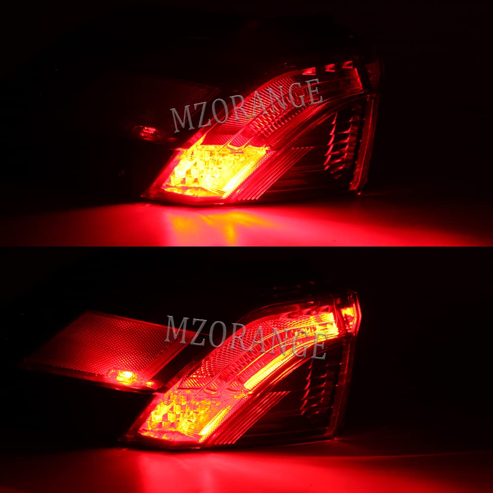 MZORANGE RAV4 rear brake lamp closeup highlighting durable lens coating.