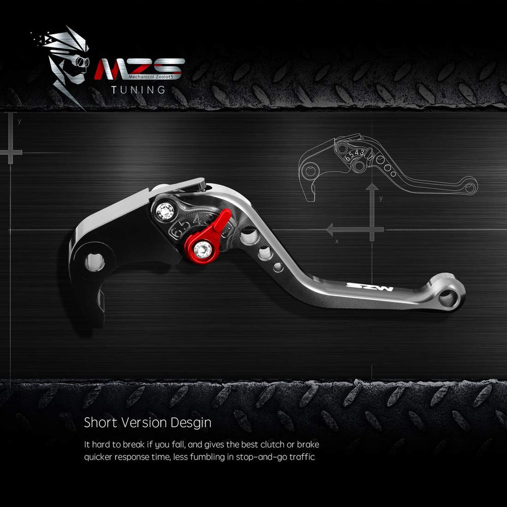 MZS black adjustable short lever for CBR300R boosts comfort on long rides