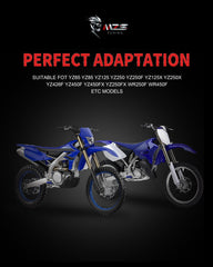 Blue anodized finish adds visual appeal and rider visibility