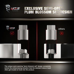 MZS front-to-rear leveling image compares stock height for better alignment.