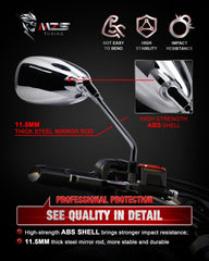 MZS convex HD glass provides wide, clear vision day and night