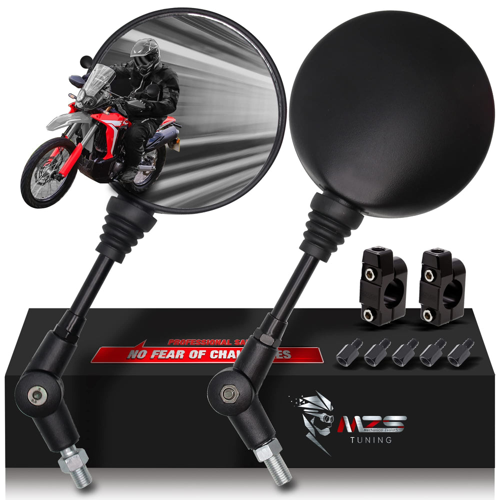 MZS motorcycle mirrors foldable bracket for easy mounting on 7/8 inch bars