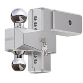 MZS Upgraded Aluminum Adjustable Trailer Hitch with 6in drop for versatile towing setups