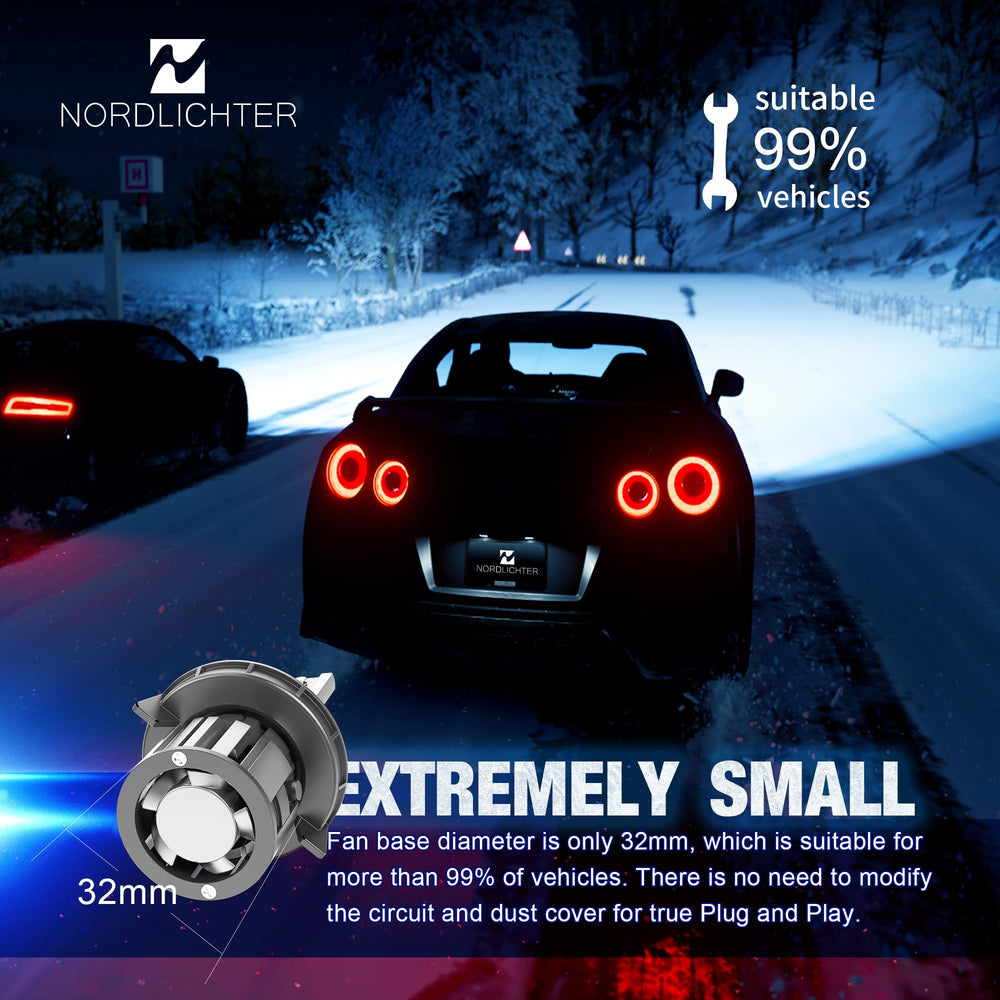 N Nordlichter H13 radiator base 32mm shows compact, plug-and-play design.
