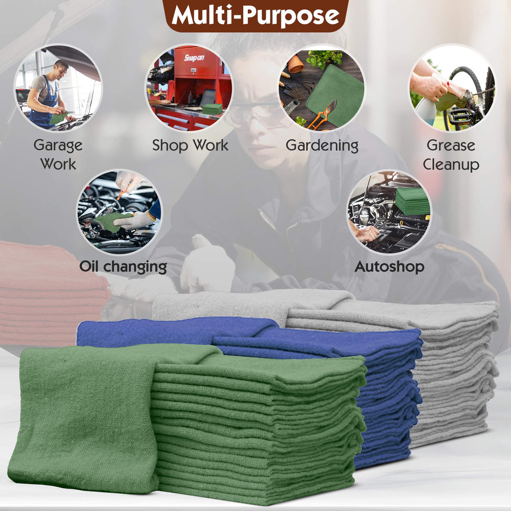 Nabob Wipers highly absorbent 14x14 towels soak up spills quickly in workshops.