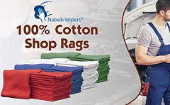 Nabob Wipers 14x14 towels absorb spills efficiently for grease and paints.