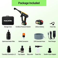 NACATIN outdoor cleaning setup ready for car, patio, or driveway tasks