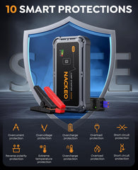 NACKEO storage case keeping the jump pack organized for travel