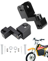 NACORE MX650 foot pegs lowering bracket front view improves stability and reach