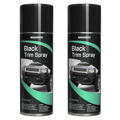 NADAMOO automotive black trim spray paint can front view for durable bumper restoration