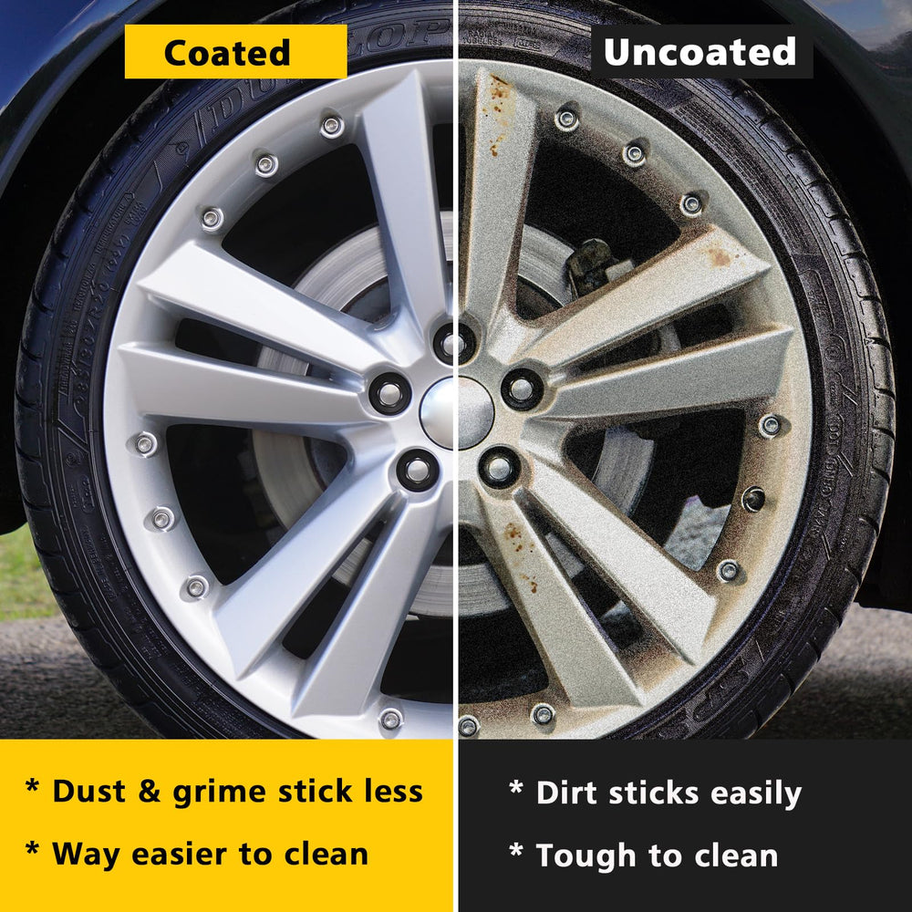 NADAMOO ceramic coating kit contents shown for at-home wheel care.