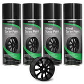 NADAMOO wheel rim spray paint applies a semi-gloss black finish for durable aluminum rim protection.