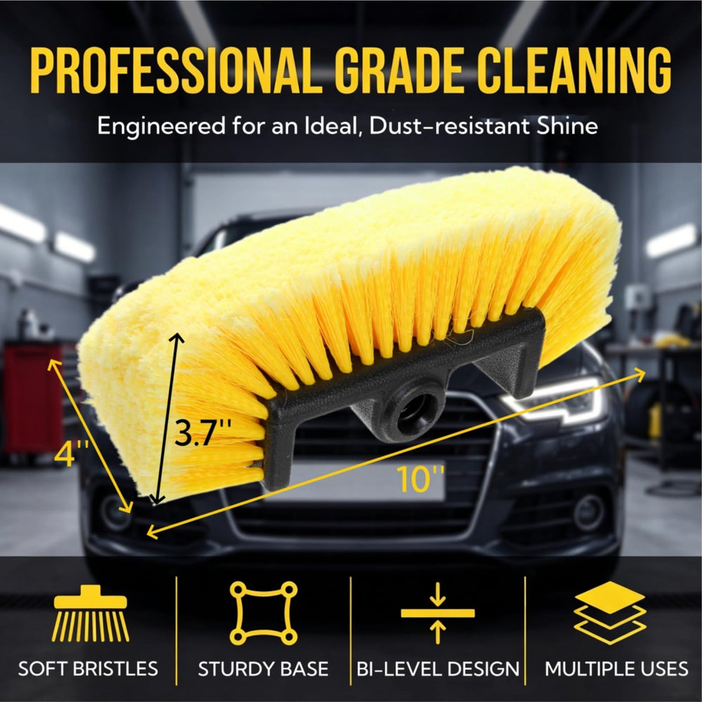 Nagpew car wash brush head bi-level design for fast, broad coverage.