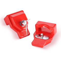 NAKANeko Glad Hand Lock close-up in red highlights keyed-alike security.