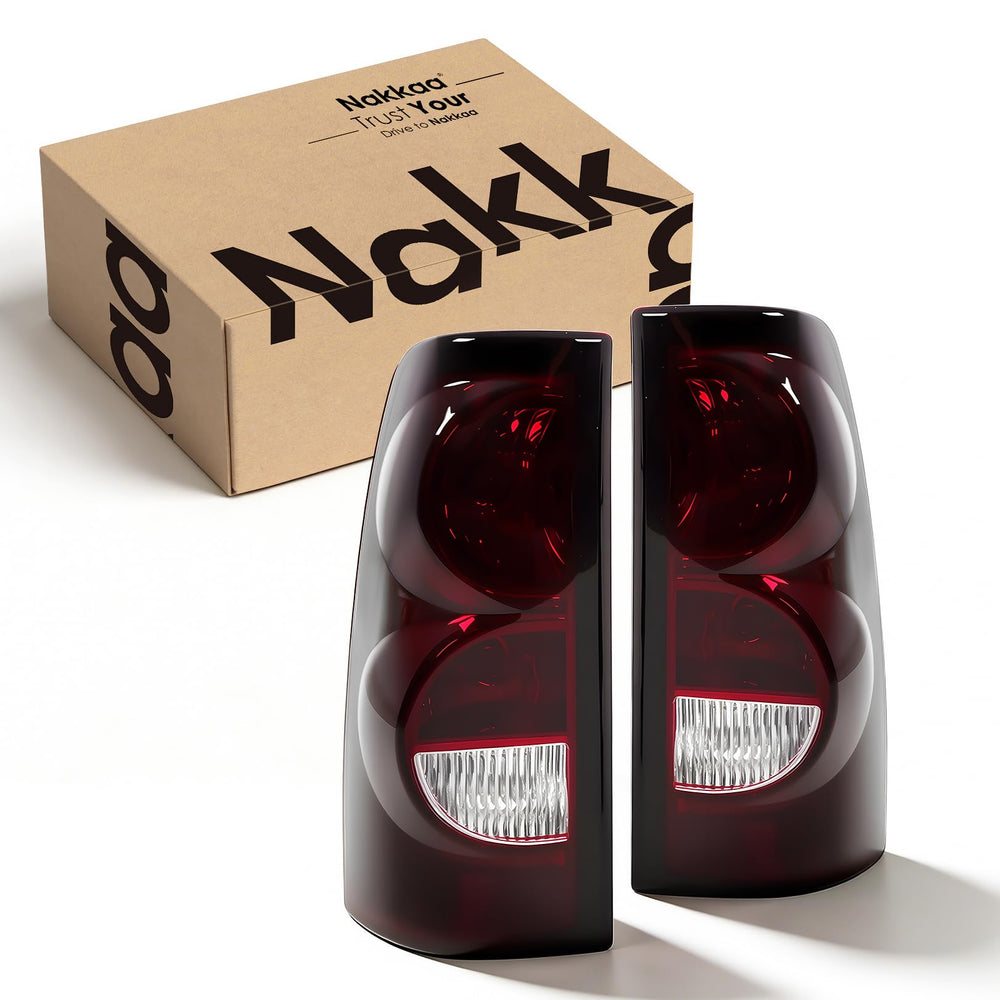 Nakkaa smoked tail lights left assembly for Silverado enhance visibility and style.