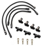 Nakkaa Steam Vent Hose Kit 4AN front view with robust braided hoses for LS engine cooling