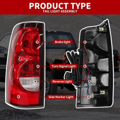 Nakkaa left and right tail lights, weather-resistant for harsh conditions.