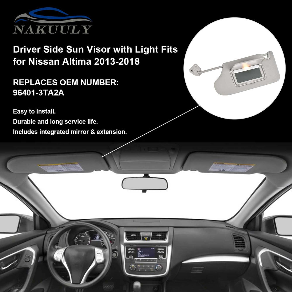 Nakuuly Altima 2013-2018 left sun visor replacement without sunroof