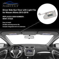 Nakuuly Altima 2013-2018 left sun visor replacement without sunroof