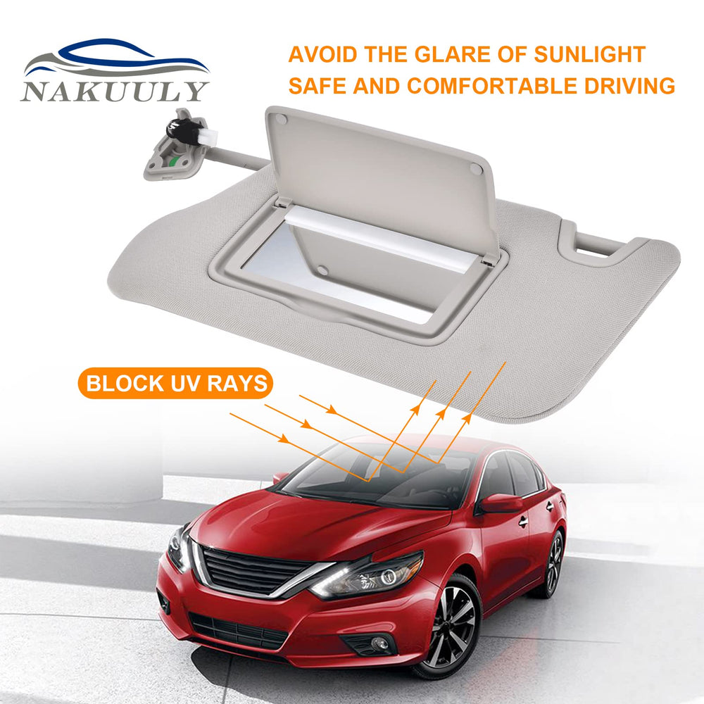 Nakuuly gray sun visor for Altima interior upgrade, durable and comfortable