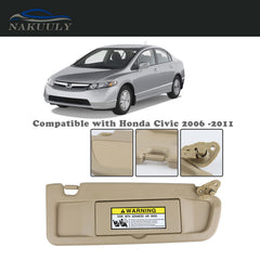 Nakuuly beige sun visor for Civic dash area provides cohesive look and fit.
