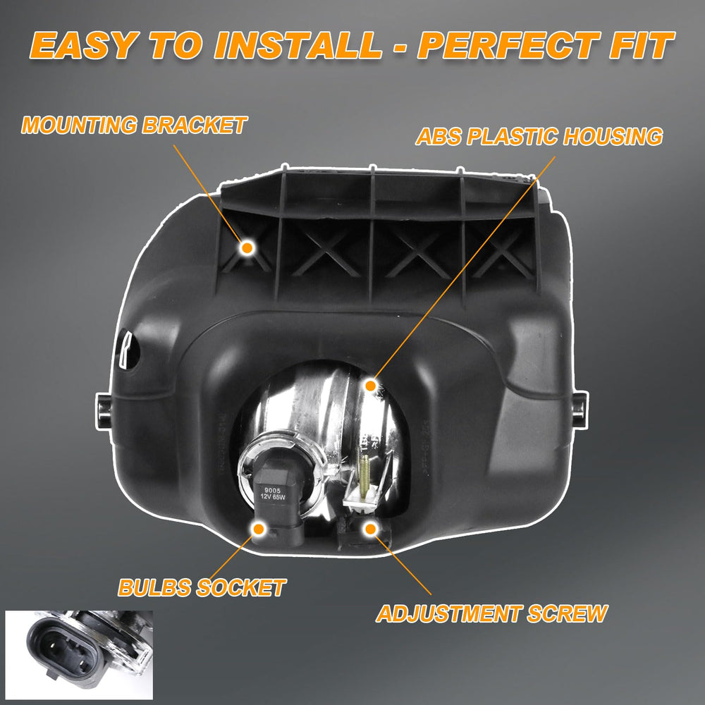 Nakuuly fog lamp left front for Chevy Silverado Classic 2007 boosts visibility in fog