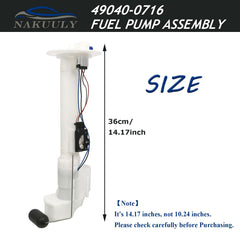Nakuuly fuel pump module assembly for Kawasaki Teryx4 800 demonstrates reliable fuel supply.