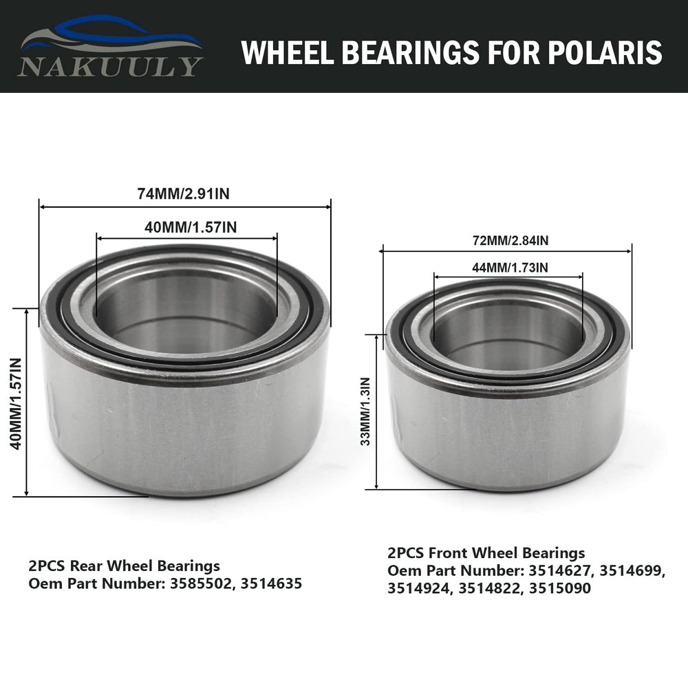 Nakuuly bearing with rubber seal exterior maintains hub protection