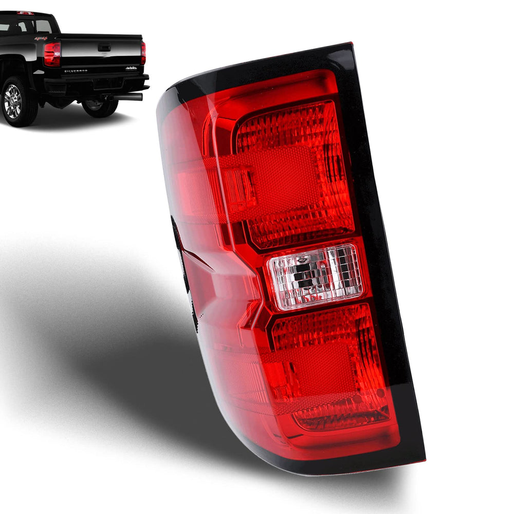 Nakuuly tail-light left driver side for Chevy Silverado 2014-2015, easy plug-and-play replacement.