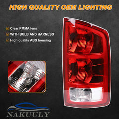 Nakuuly included bulbs and harness with tail light kit for Ram.