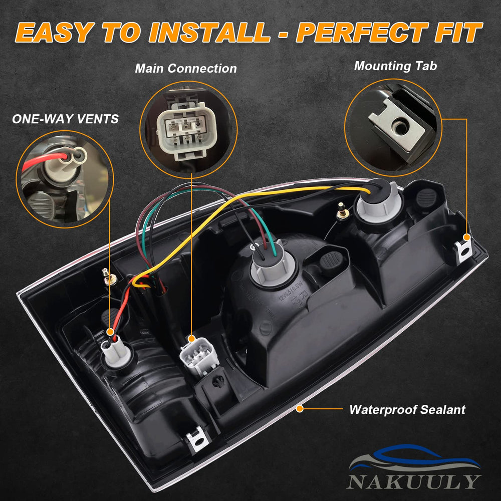 Nakuuly tail light plug-and-play connection for easy install