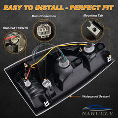 Nakuuly tail light plug-and-play connection for easy install