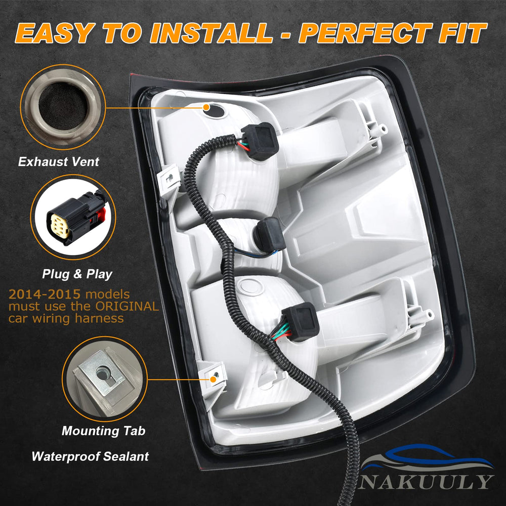 Nakuuly tail light with plug-and-play connector for easy install