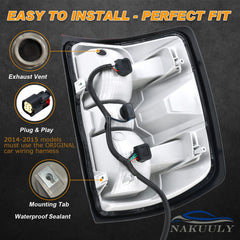 Nakuuly tail light with plug-and-play connector for easy install