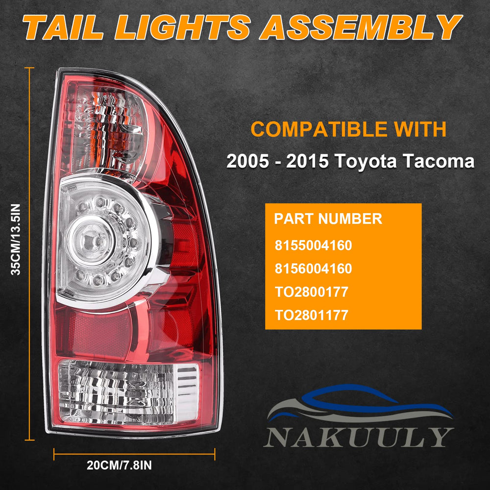 Nakuuly Tacoma tail light passenger side LED lens improves daytime safety
