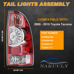 Nakuuly Tacoma tail light passenger side LED lens improves daytime safety